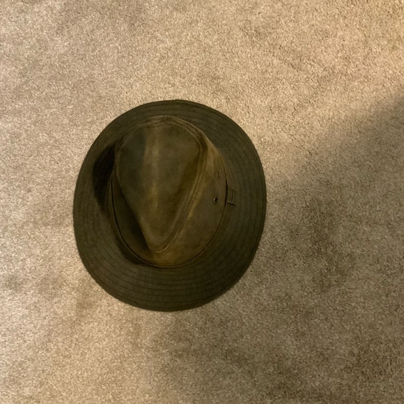 Stetson Classic Wide Brim Green Canvas Hat - Picture 3 of 3